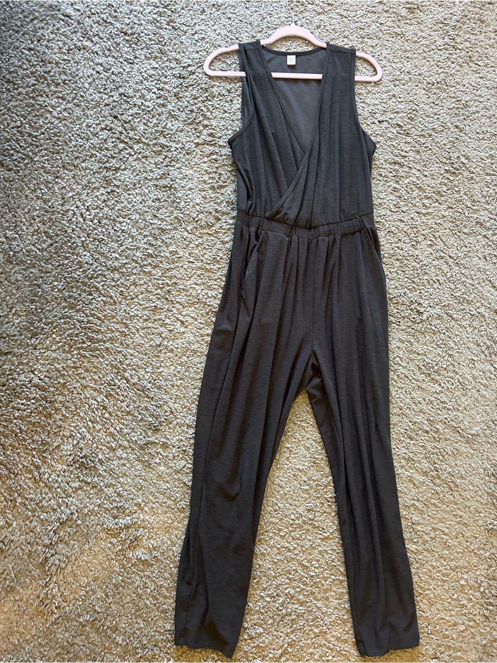 Old Navy Black Sleeveless Wrap Jumpsuit